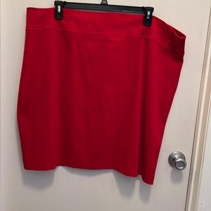 Avenue red mini skirt size 26 NWT